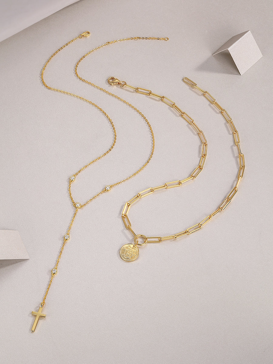 Engraved With Top-quality Moissanite, Silver Pendant Necklace, A Collar Chain, And S925 Silver Electroplated With Gold.