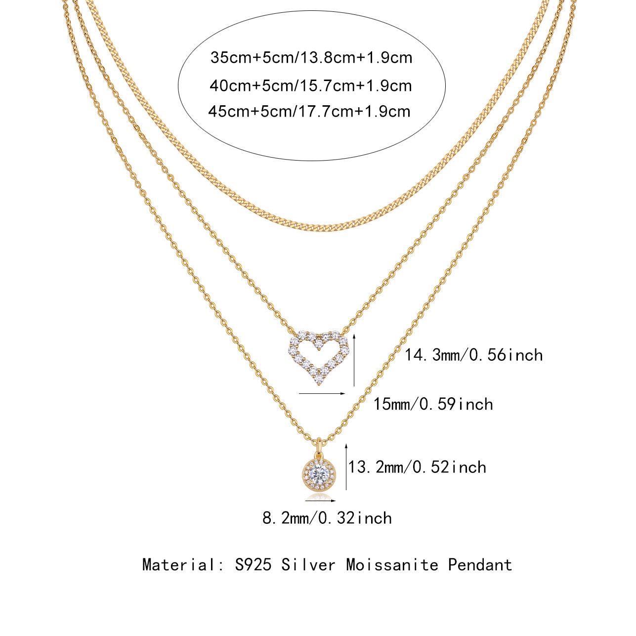 Eternal Heart Layered Gold Nacklace