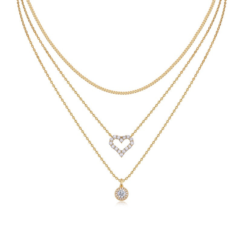 Eternal Heart Layered Gold Nacklace