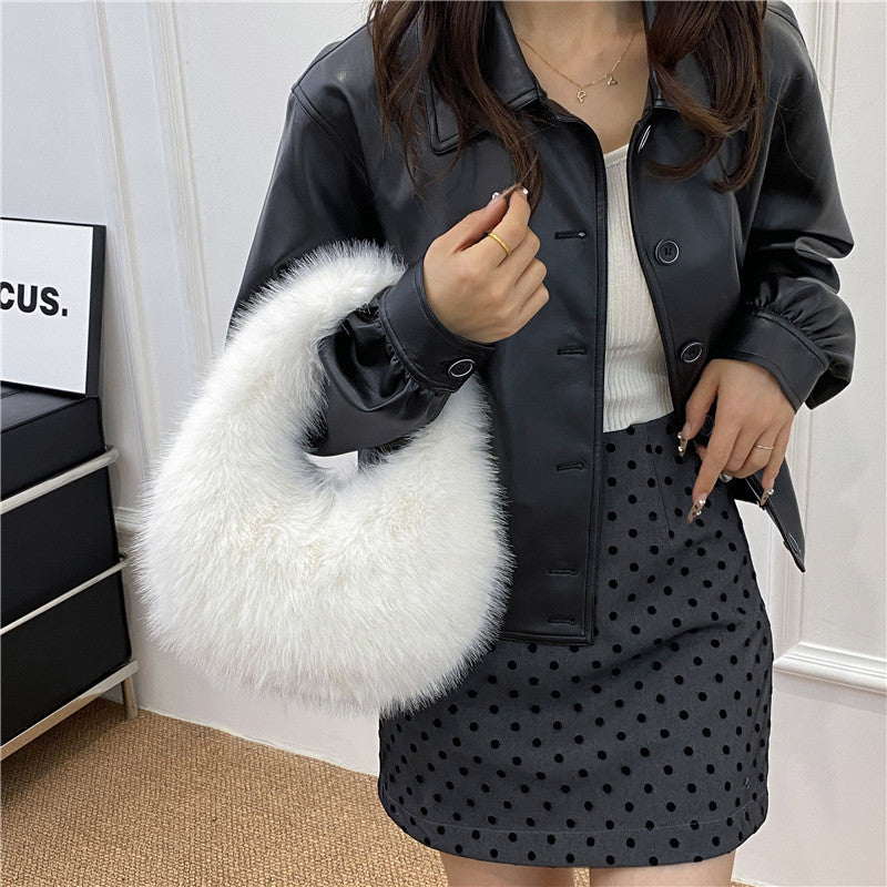 Versatile  Plush Tote  HandBag