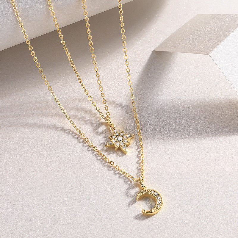 Engraved With Top-quality Moissanite, Necklace Pendant, A Collar Chain, And S925 Silver.