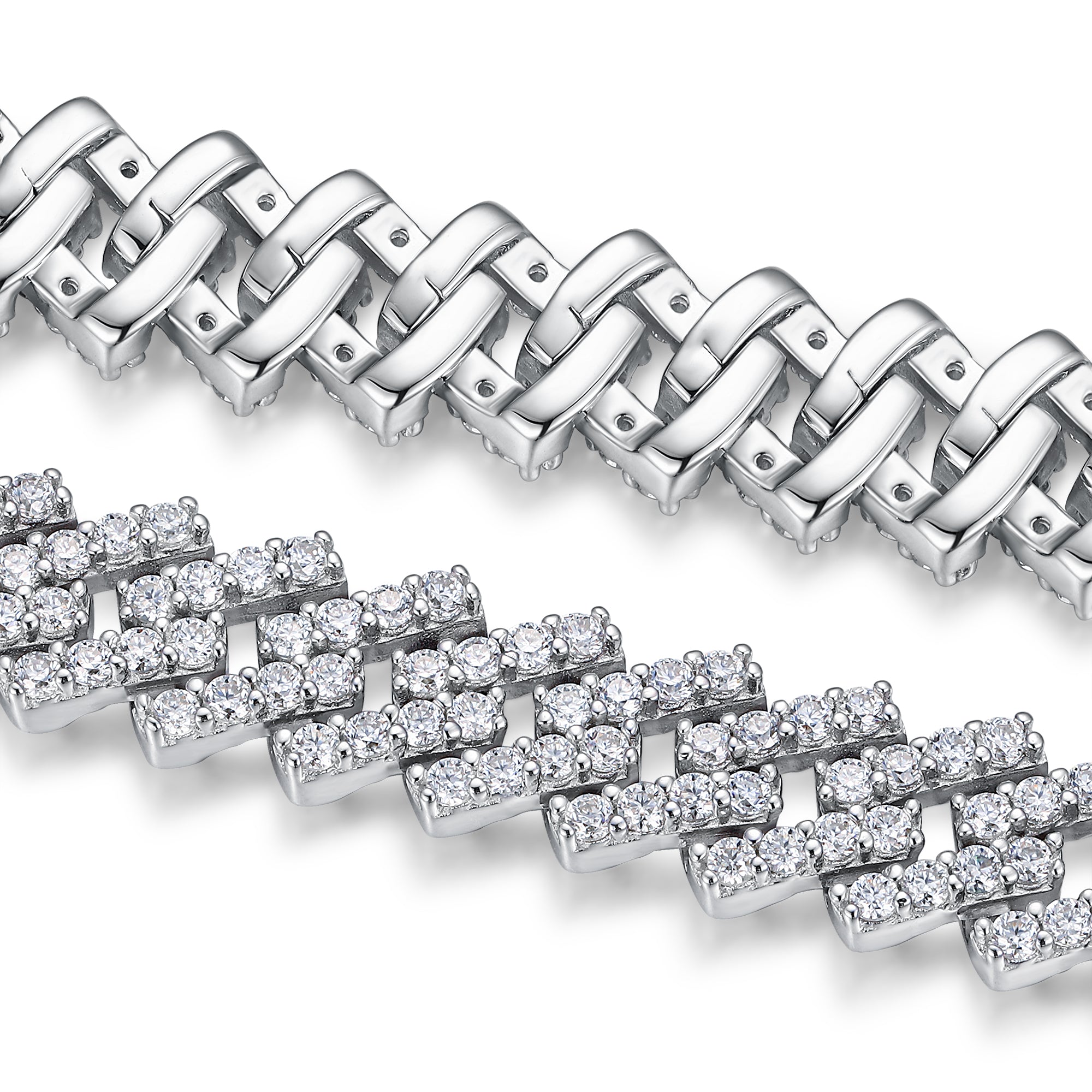 Moissanite petite Tennis Bracelet  Silver Edition