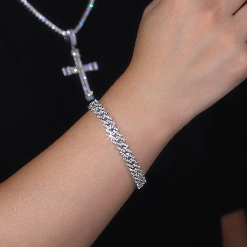 Moissanite petite Tennis Bracelet  Silver Edition