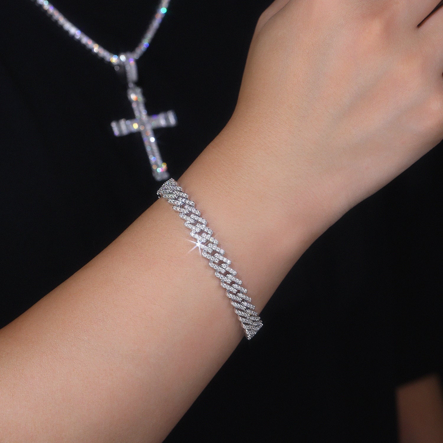 Moissanite petite Tennis Bracelet  Silver Edition