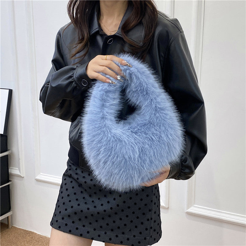 Versatile  Plush Tote  HandBag