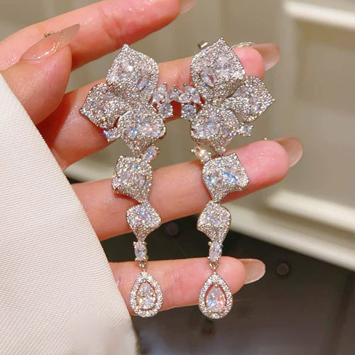 Eternal Bloom  Multi-Color Zircon Earrings