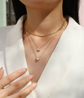 Eternal 2ct Morganite Triple layered Necklace