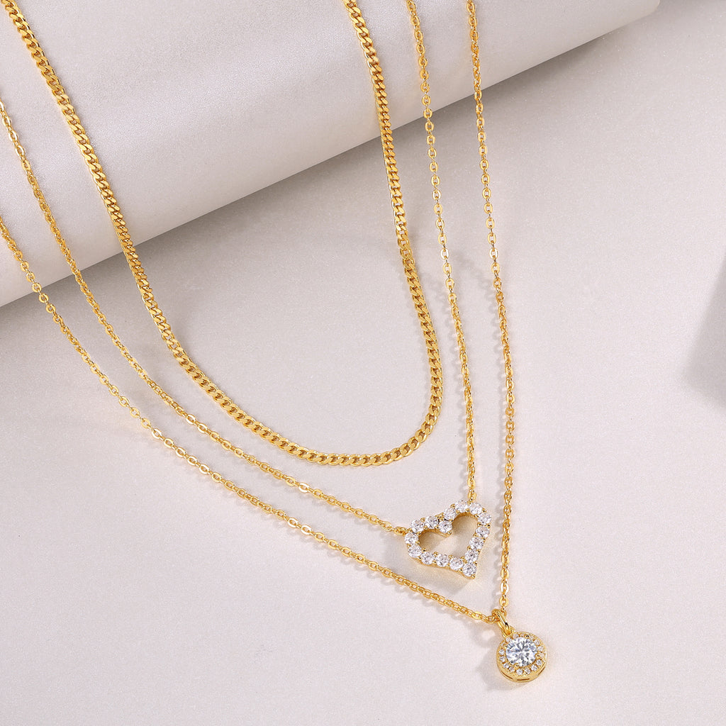 Eternal Heart Layered Gold Nacklace