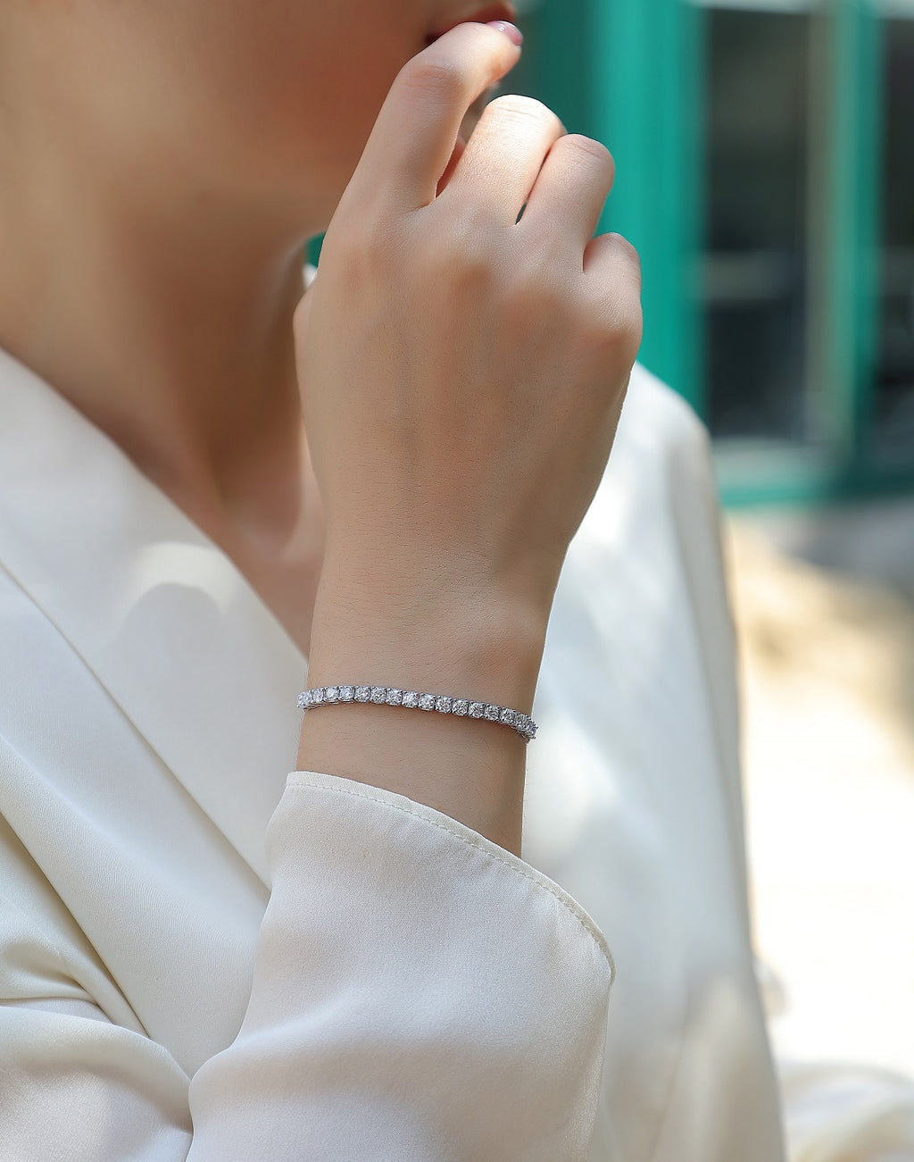 Moissanite Infinity Tennis Bracelet