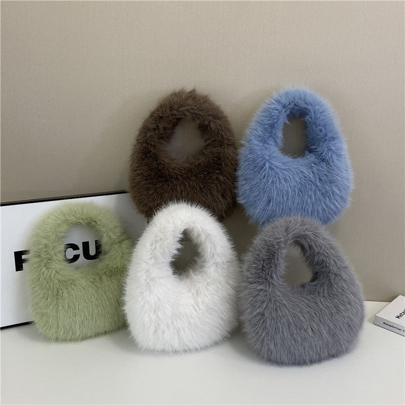 Versatile  Plush Tote  HandBag