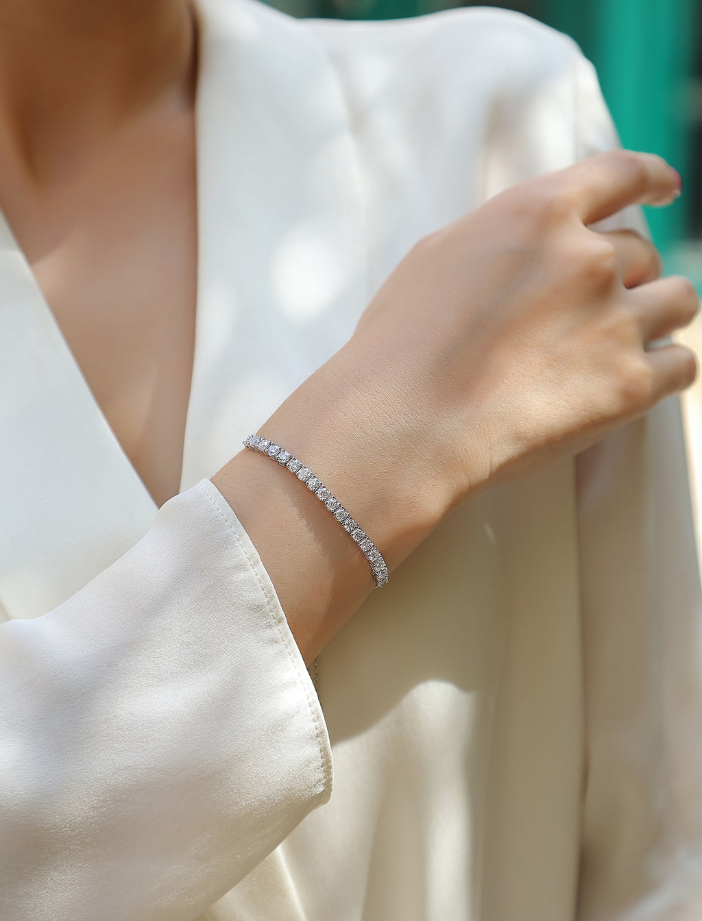 Moissanite Infinity Tennis Bracelet