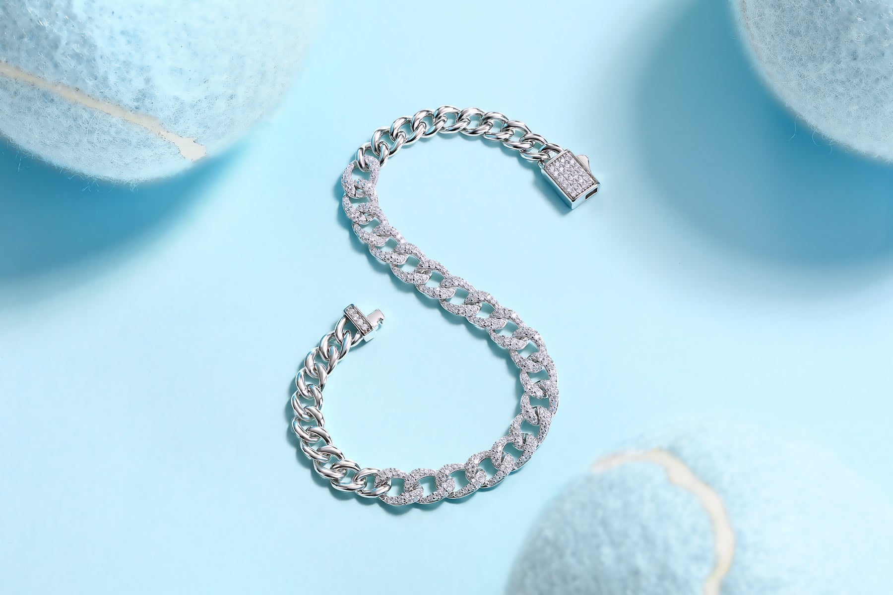 Moissanite Cuban Link Statement Bracelet