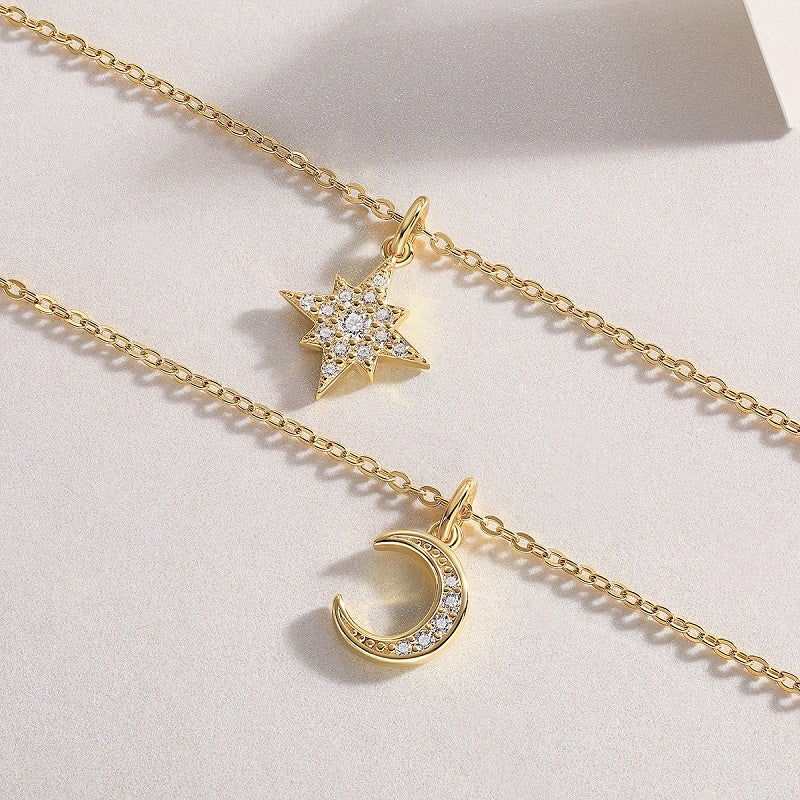 Engraved With Top-quality Moissanite, Necklace Pendant, A Collar Chain, And S925 Silver.