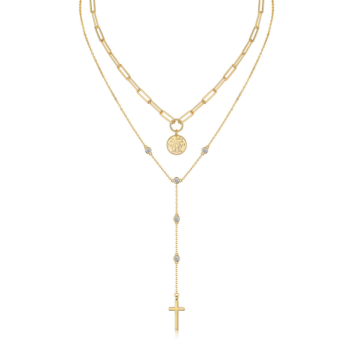 Engraved With Top-quality Moissanite, Silver Pendant Necklace, A Collar Chain, And S925 Silver Electroplated With Gold.