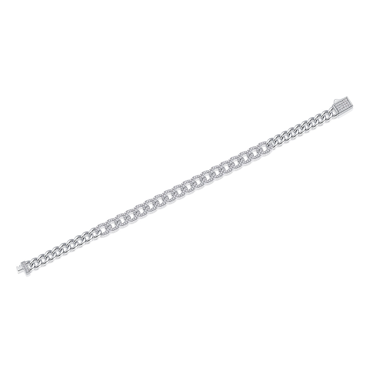 Moissanite Cuban Link Statement Bracelet