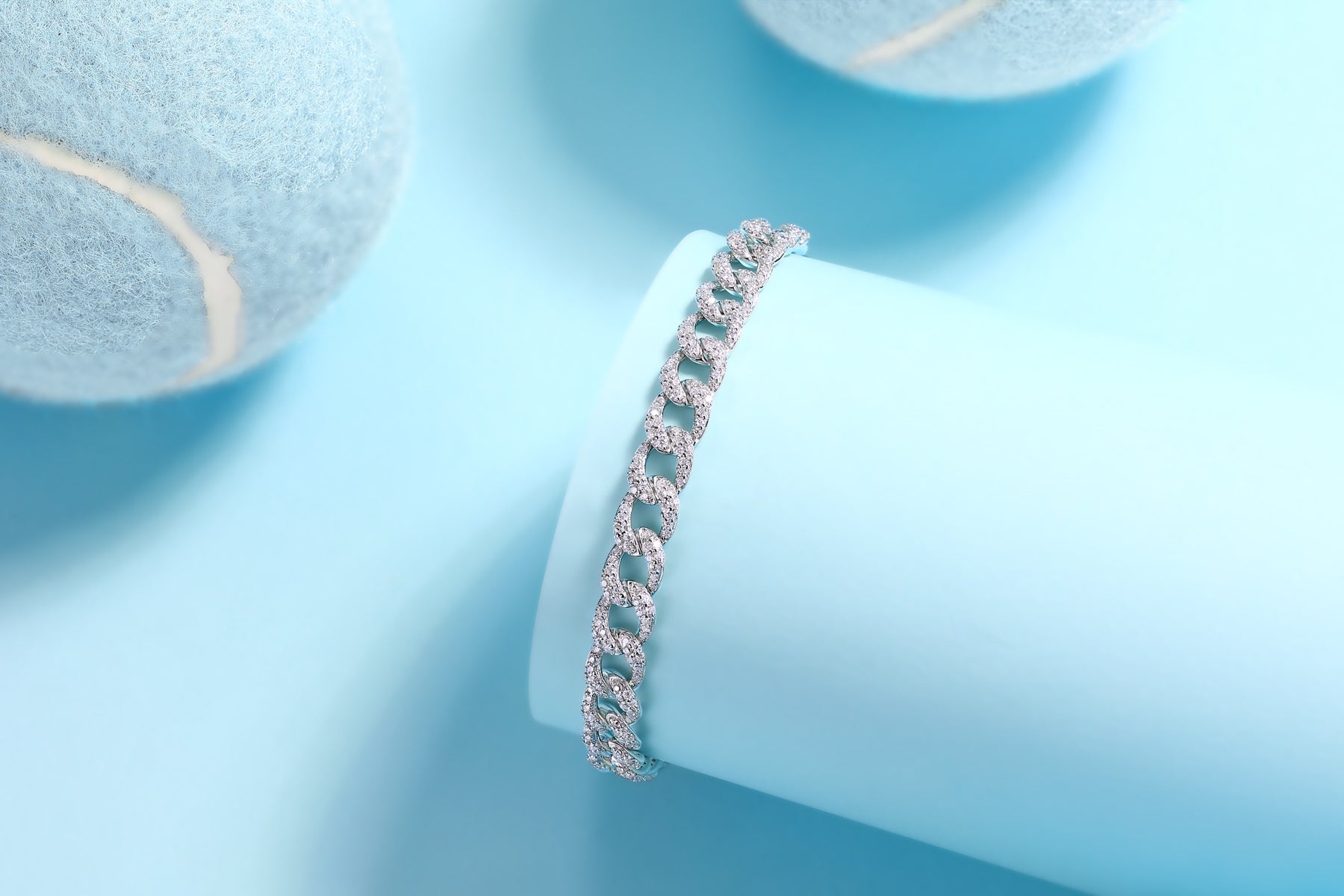 Moissanite Cuban Link Statement Bracelet